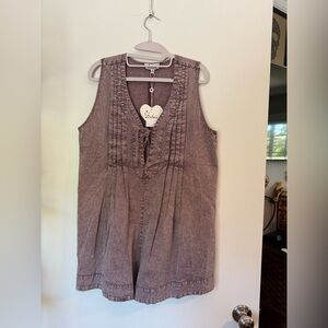 Vinton Purple Shorts Romper
